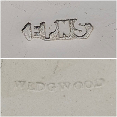 古董英國韋奇伍德餅乾桶 Jasperware 皇家藍色